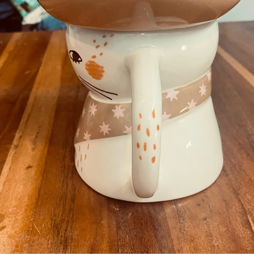 WORLD MARKET Cowboy Cat Mug with Bandana detail and hat lid